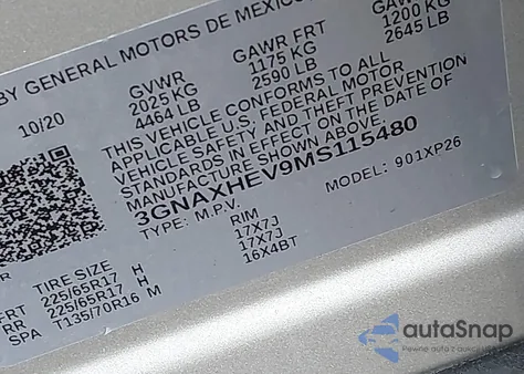 2021 Chevrolet Equinox Fwd Ls from USA, damaged, VIN 3GNAXHEV9MS115480